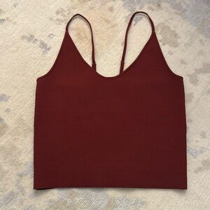 A.L.C Maroon Knit Spagetti Strap Tank